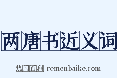 两唐书近义词是什么意思的图片